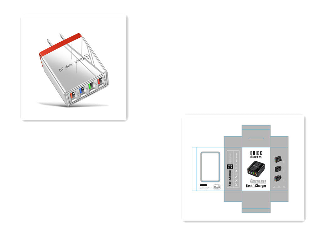 USB Charger Quick Charge 3.0 4 Phone Adapter For Tablet Portable Wall Mobile Charger Fast Charger - 图片 26