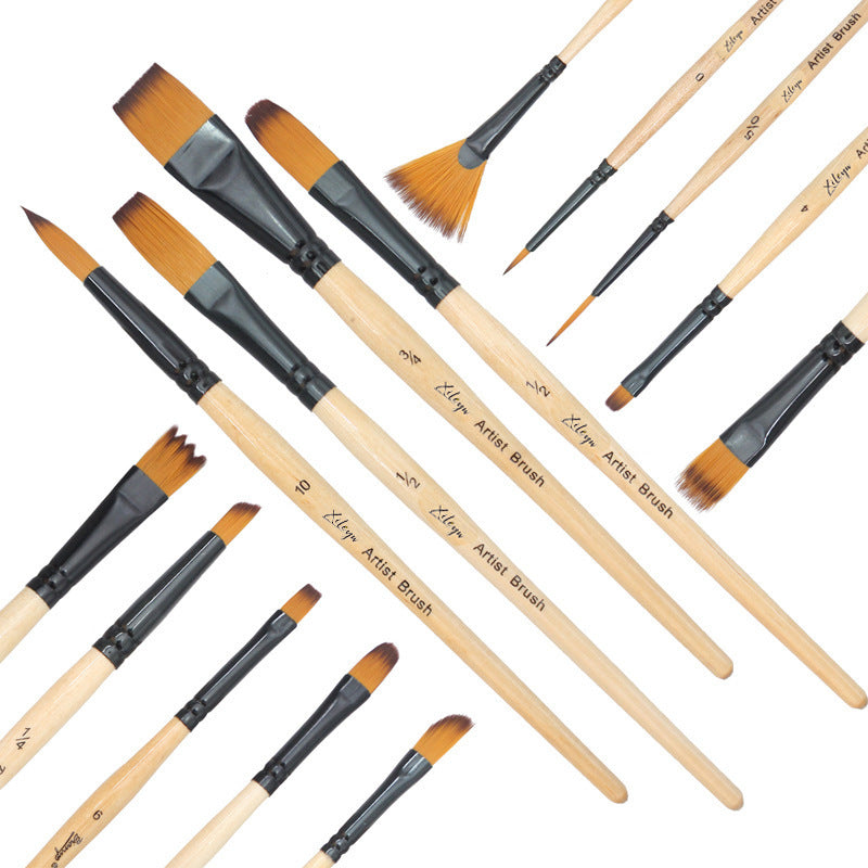 Cross-border Supply South Korea Yellow Nylon Hair Watercolor Gouache Acrylic Painting Strokes Bag Set 244d595f e37a 4de2 8bfe