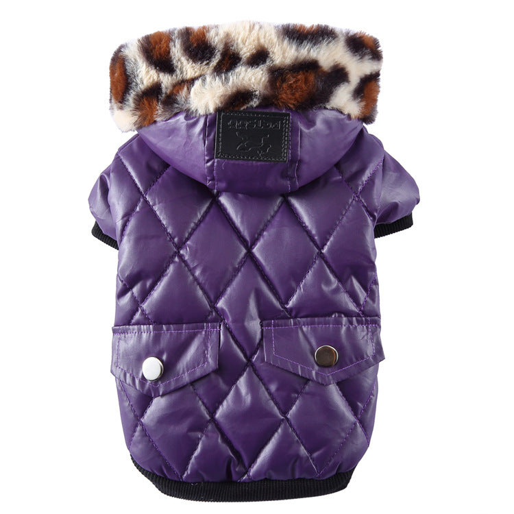 Cross-border pet supplies pet clothes dog clothes autumn and winter fur collar coat pet dog clothing 2488fa25 60ec 4eba 8ae2