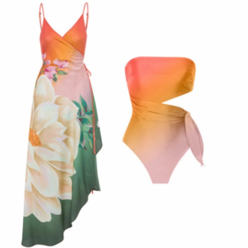 Siamese Conservative Covering Belly Thin Swimsuit French Retro One-piece Bikini 248d6af5 f1f4 4419 a13b f3c60d72ffb6