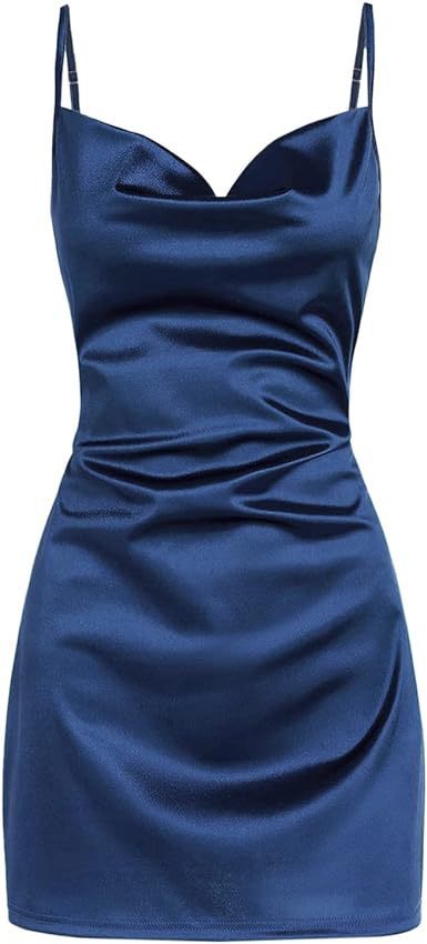 Strap Satin Backless Lace Up Dress Summer Sexy Elegant 249699c3 7511 44e1 b7d3 1334cda1252e