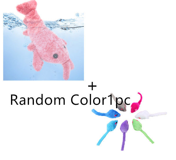Pet Toys Electric Jumping Shrimp USB Charging Simulation Lobster Funny Cat Plush Pets Toy 250370f8 7e2a 407a 90c6 0a81110823e