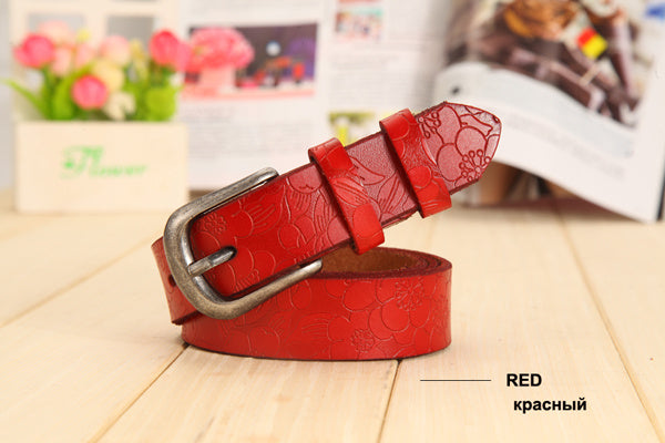 Women's hollow leather belt 2526607816341