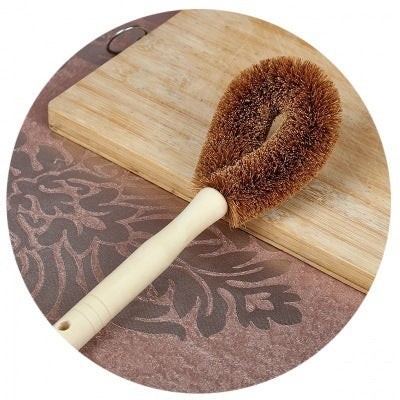 Coir brush long handle dishwashing brush 252978858111