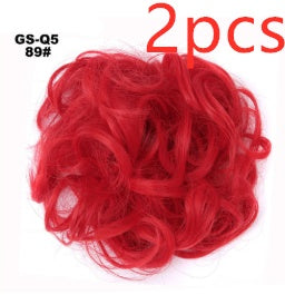 Europe, Japan, and South Korea popular hair bun fluffy natural drawstring curly hair ball head hair ring hair set female hair