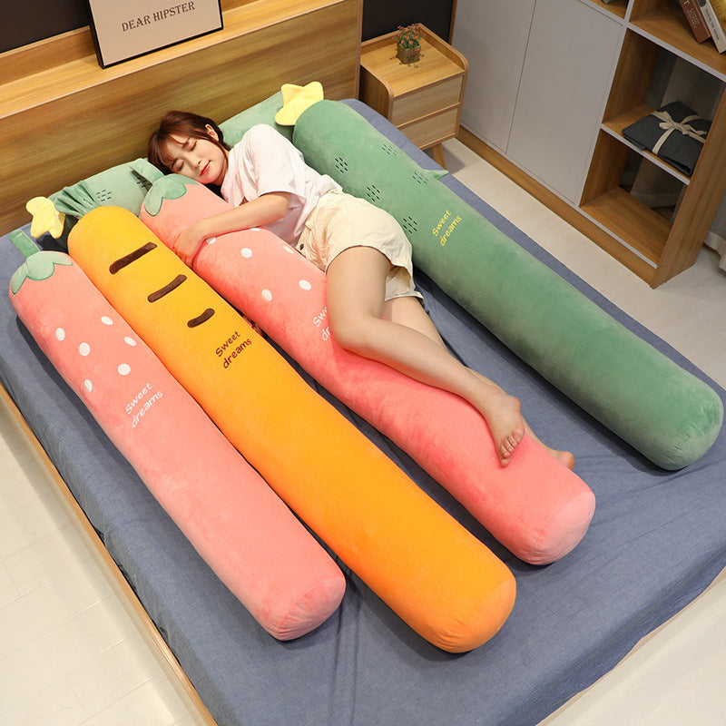 Cactus Strawberry Carrot Fruit Long Pillow 255996599060