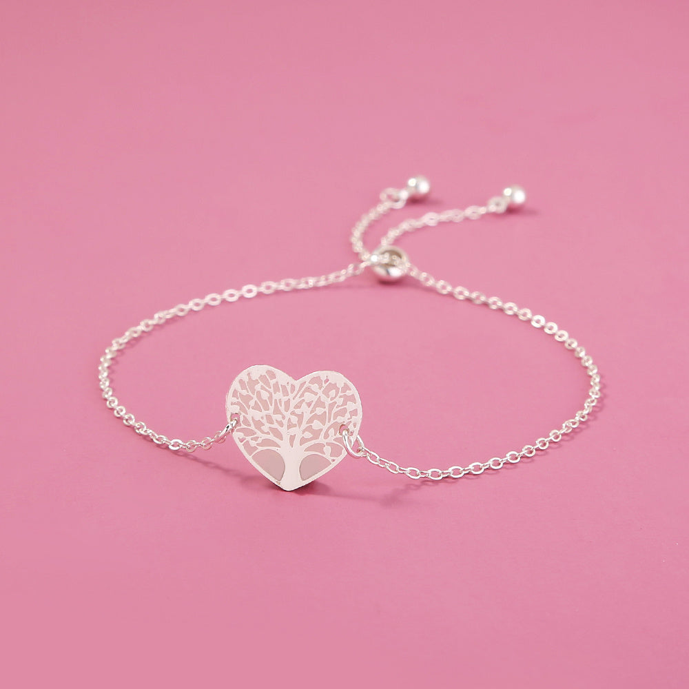Silver copper heart tree of life dripping oil luminous bracelet 255aceeb 8150 4e77 a896 19f1bfa8d090