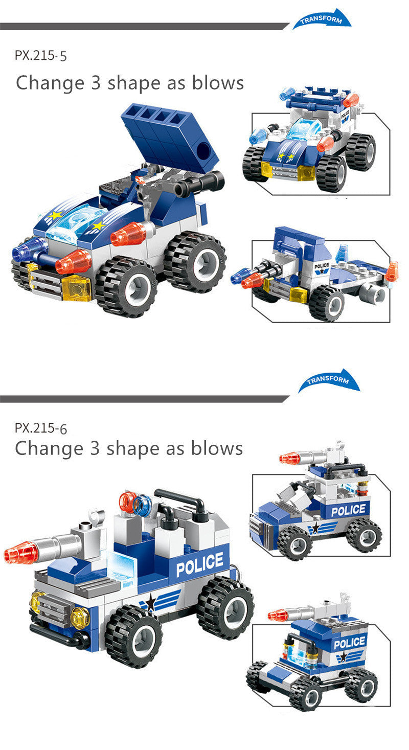 762Pcs Robot Car City Police Building Blocks Set - HD Wireless Product #6