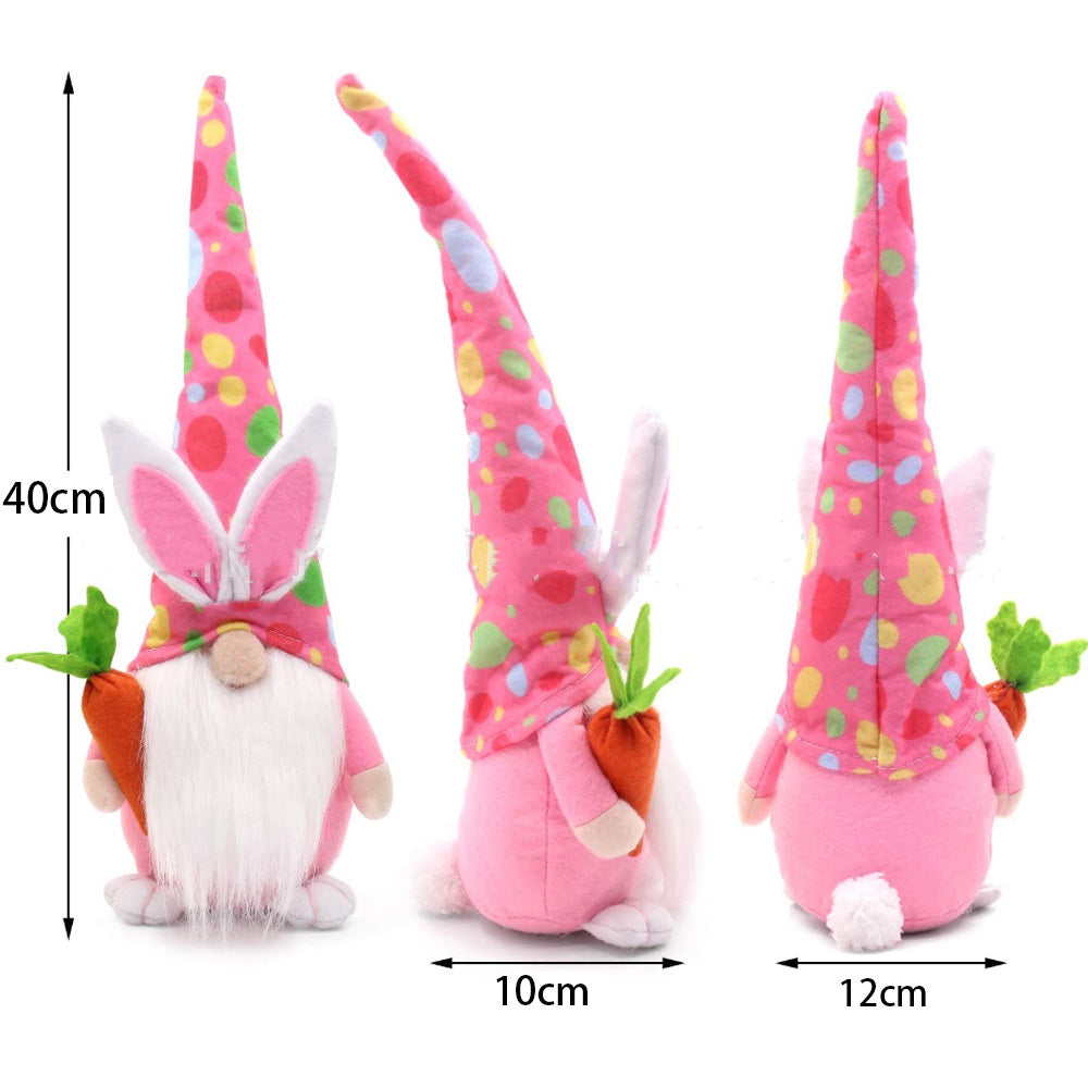 Easter Faceless Dwarf Holding Carrot Doll 2577319725241