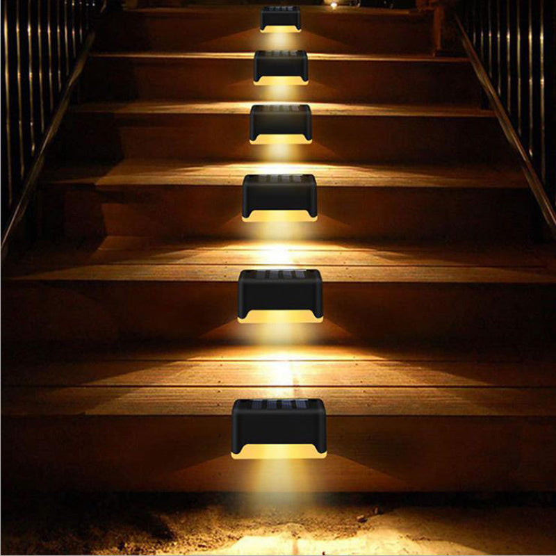 New Upgrade Waterproof LED Solar Fence Lamp Solar Deck Lights Solar Step Light Outdoor For Patio Stairs Garden Pathway Step Y