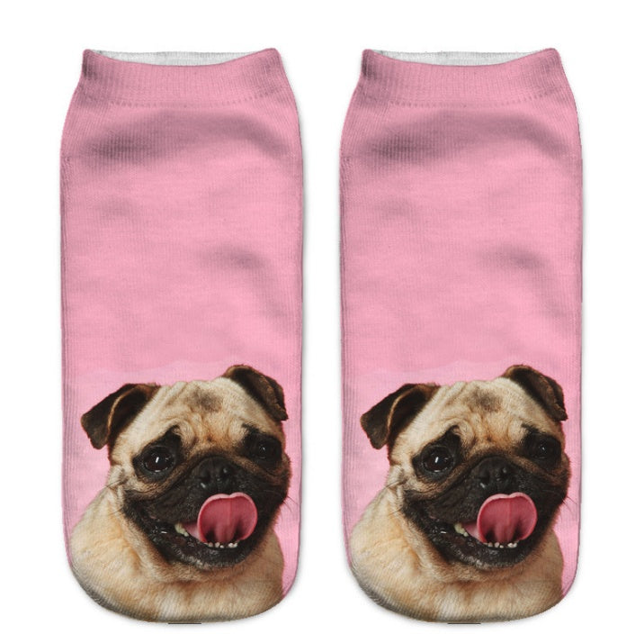 Popular Funny Unisex Short Socks 3D Cat Printed Anklet Socks Casual Socks 2607464438859