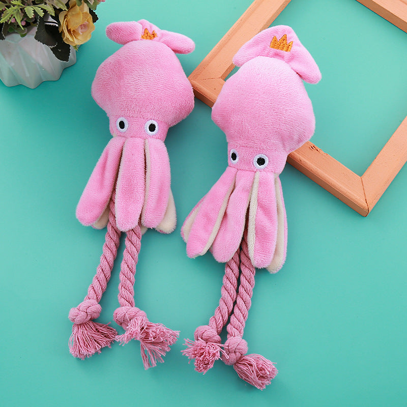 Vocal Cotton String Octopus Bite-resistant Teeth Cleaning Interactive Pet Toy 260a87db b1d3 4c5a 83e7 b9a1746e6ac8