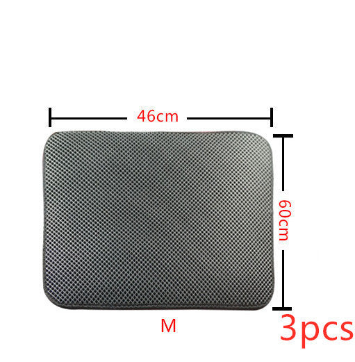 Double Layer Litter Cat Bed Pads Pet Cat Litter Mat Trapping Pets Litter Box Mat Pet Product Bed For Cats House Clean Mat 261