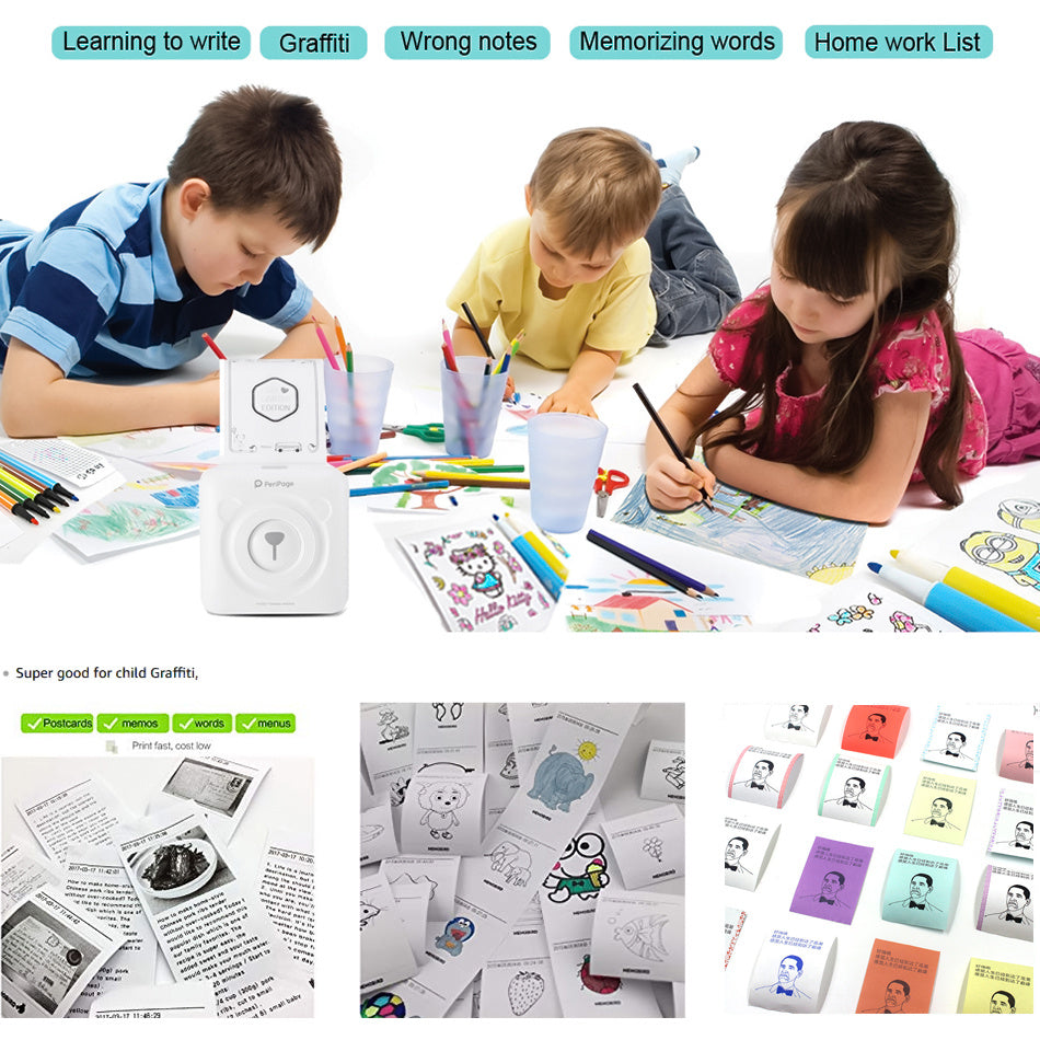 Mini Bliuetooth Wireless Thermal Printer Paper Sticker Label Printer - 图片 5