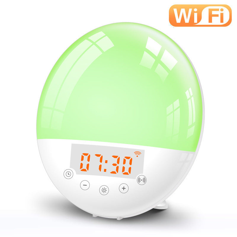 WiFi Voice Control Intelligent Alarm Clock, Sunrise Natural Wake-up Light 26230173186971