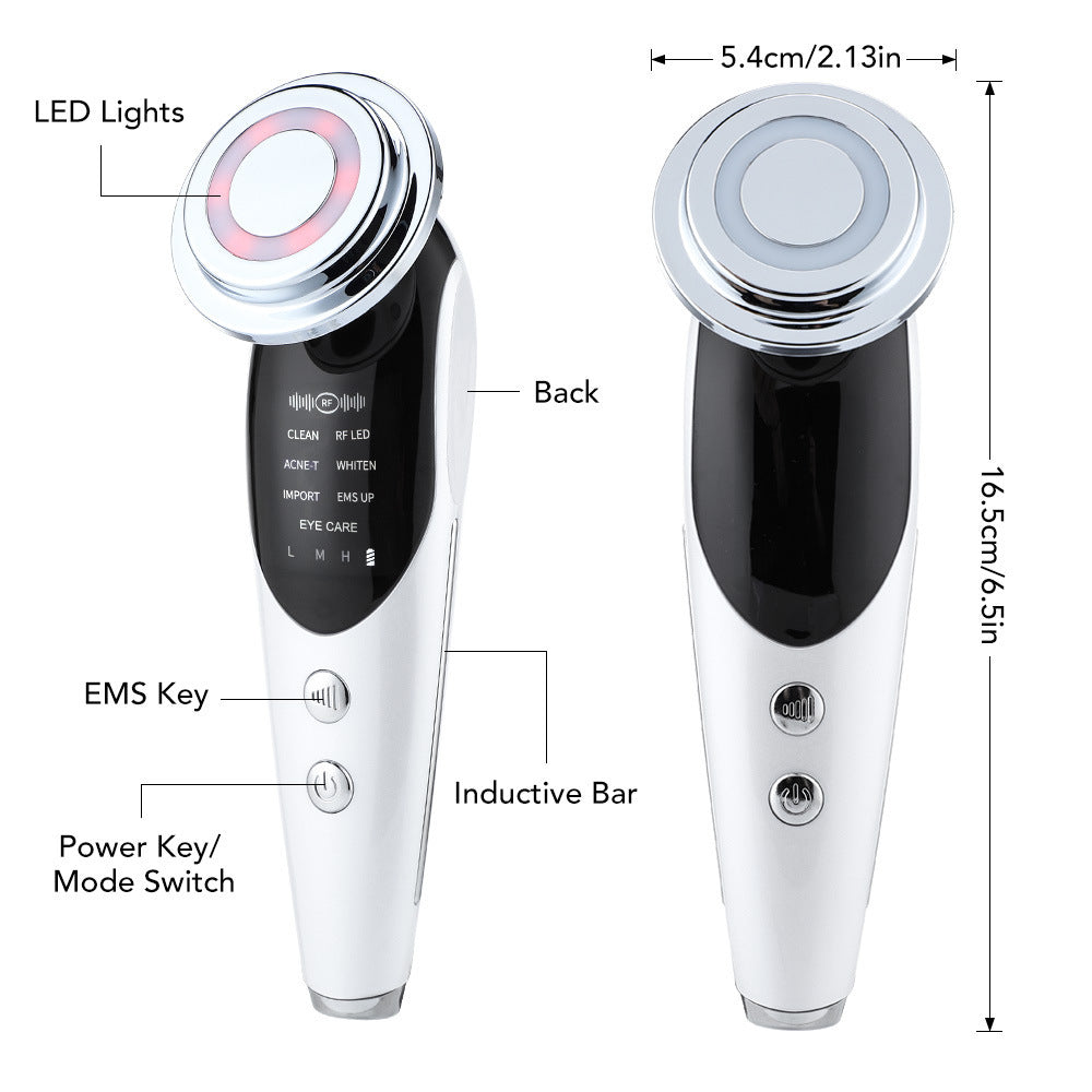 7-in-1 Facial Massager EMS Micro-current Color Light Vibration LED Beauty Purifying Introducer Skin Care Beauty Device - HD Wireless Product #5