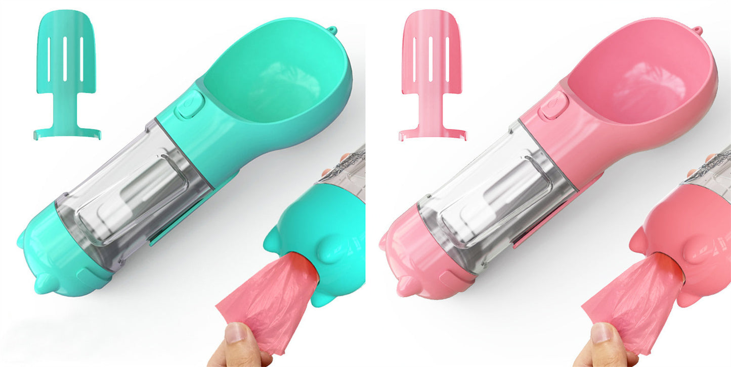 Pet Water Bottle Feeder Bowl Garbage Bag Storage Portable Pet Outdoor Travel 3 In 1 Dog Water Bottle 26605cf0 594e 4b58 923a