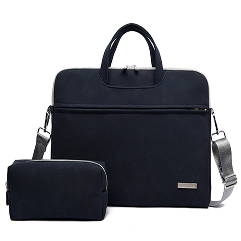 PU Leather Women Laptop Bag Notebook Carrying Case Briefcase For Macbook Air 13.3 14 15.6 Inch Men Handbags Shoulder Mouse Bag - 图片 8