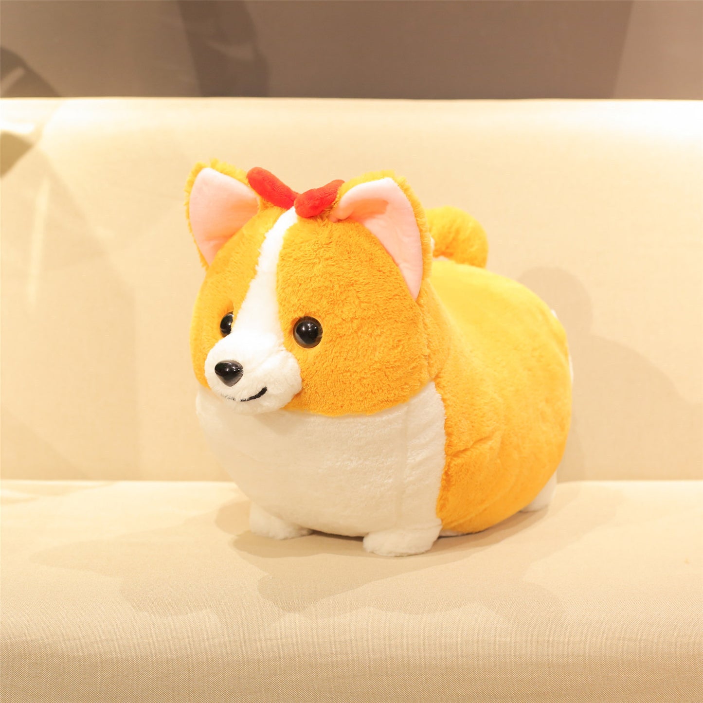 Peach Heart Butt Corgi Doll Corgi Dog Plush Toy 2683902587056