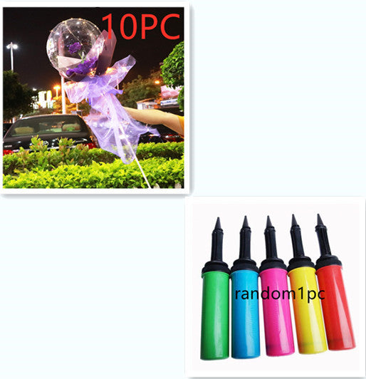 LED Luminous Balloon Rose Bouquet Transparent Bobo Ball Rose 268912775404