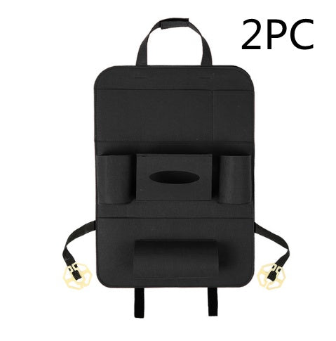 Auto Car Backseat Organizer Car-Styling Holder Multi-Pocket Seat Wool Felt Storage Multifunction Vehicle Accessories Bag 26c2