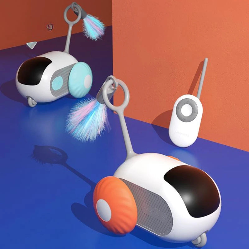 Remote Control Interactive Cat Car Toy USB Charging Chasing Automatic Self-moving Remote Smart Control Car Interactive Cat To