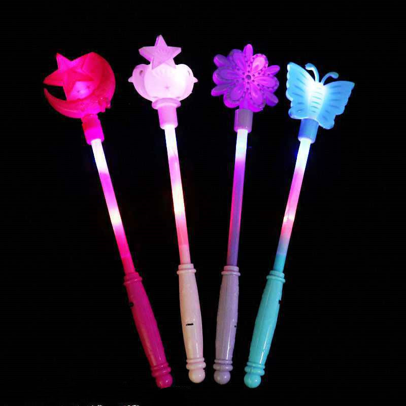 Luminous wand children''s magic wand concert props fluorescent wand floor stand luminous toys pop up fairy wand night light 2