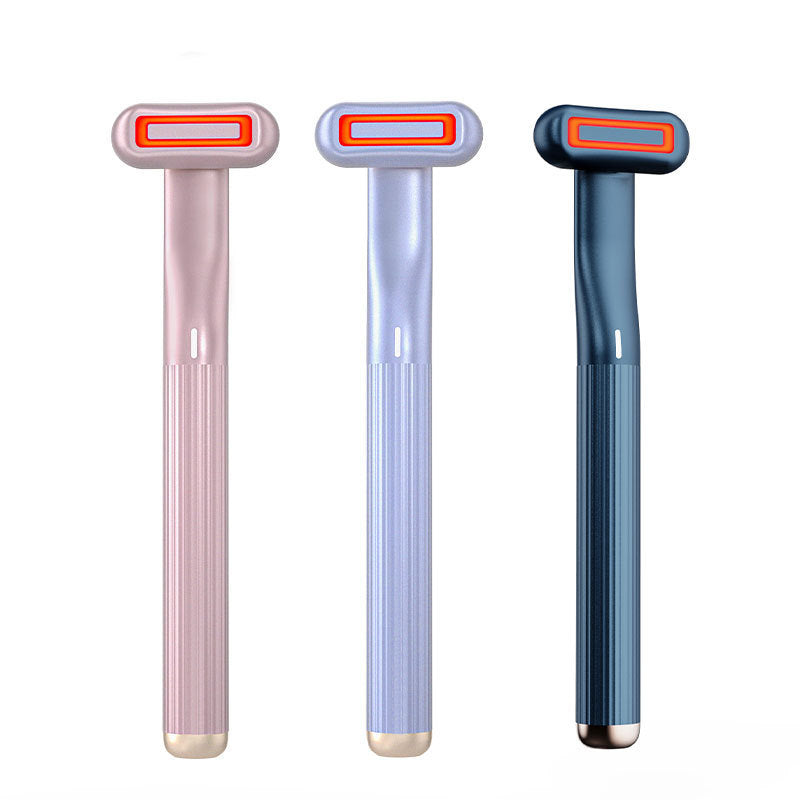 New Upgraded 360 Degrees Rotary Eye Massage Therapeutic Warmth Face Massage Red LED Light 5-in-1 Skincare Tool Wand 2773fdfc