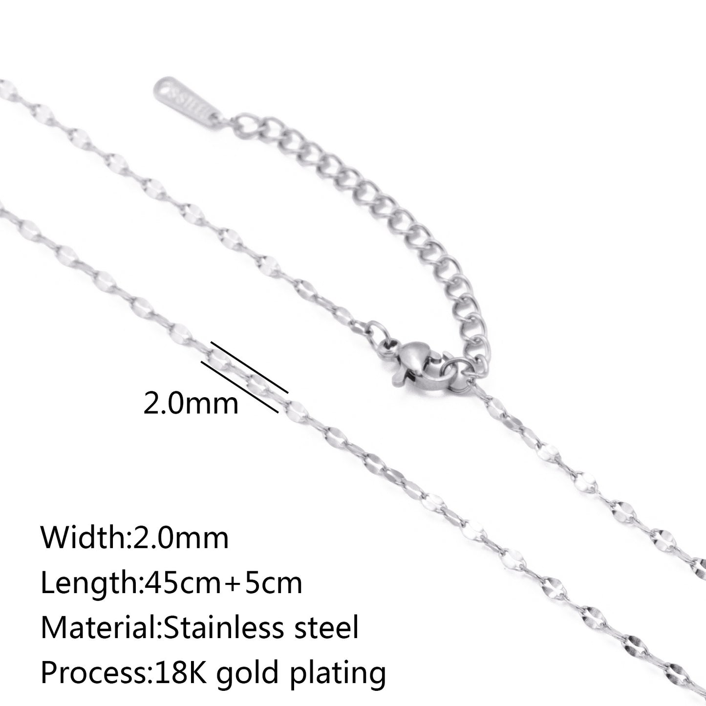 Stainless Steel Vacuum Vapor Plating 18K Gold Color Protection Lip Chain Accessories 27882d44 022d 4c1c 87fb 2004c58fcc43