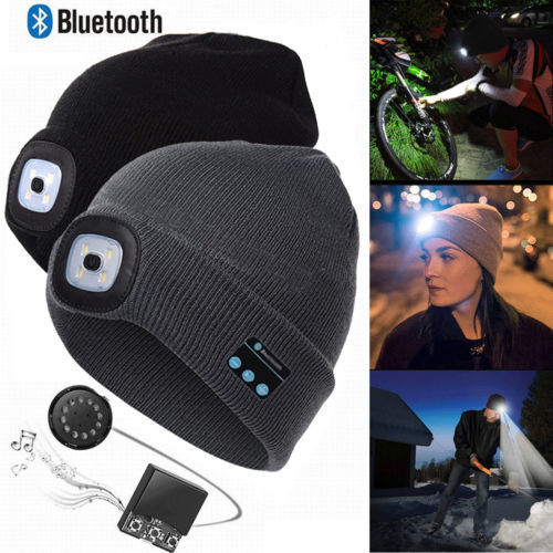 Bluetooth LED Hat Wireless Smart Headset Headphone 27929673194943