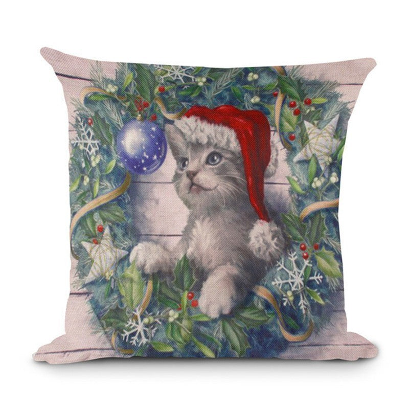 Christmas Hot-selling Home Sofa Office Creative Linen Pillowcase 2801463112263
