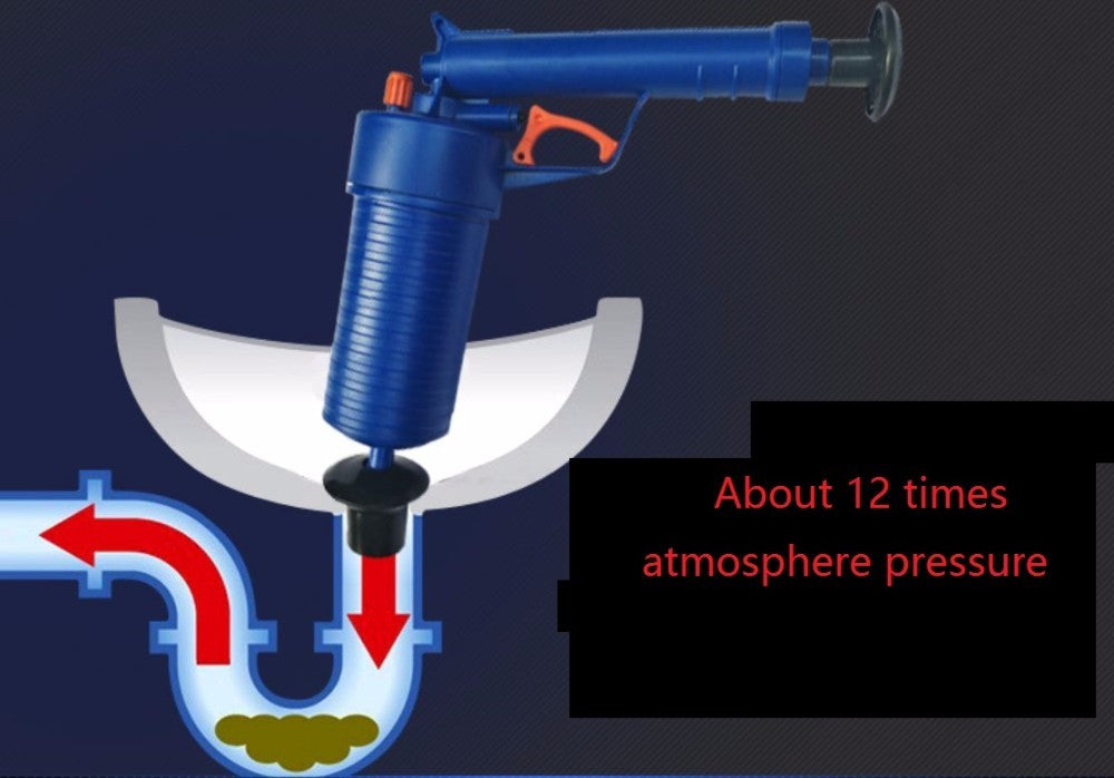 Haute Pression Air Drain Blaster Toilettes Cleaner Tool 2815554178016