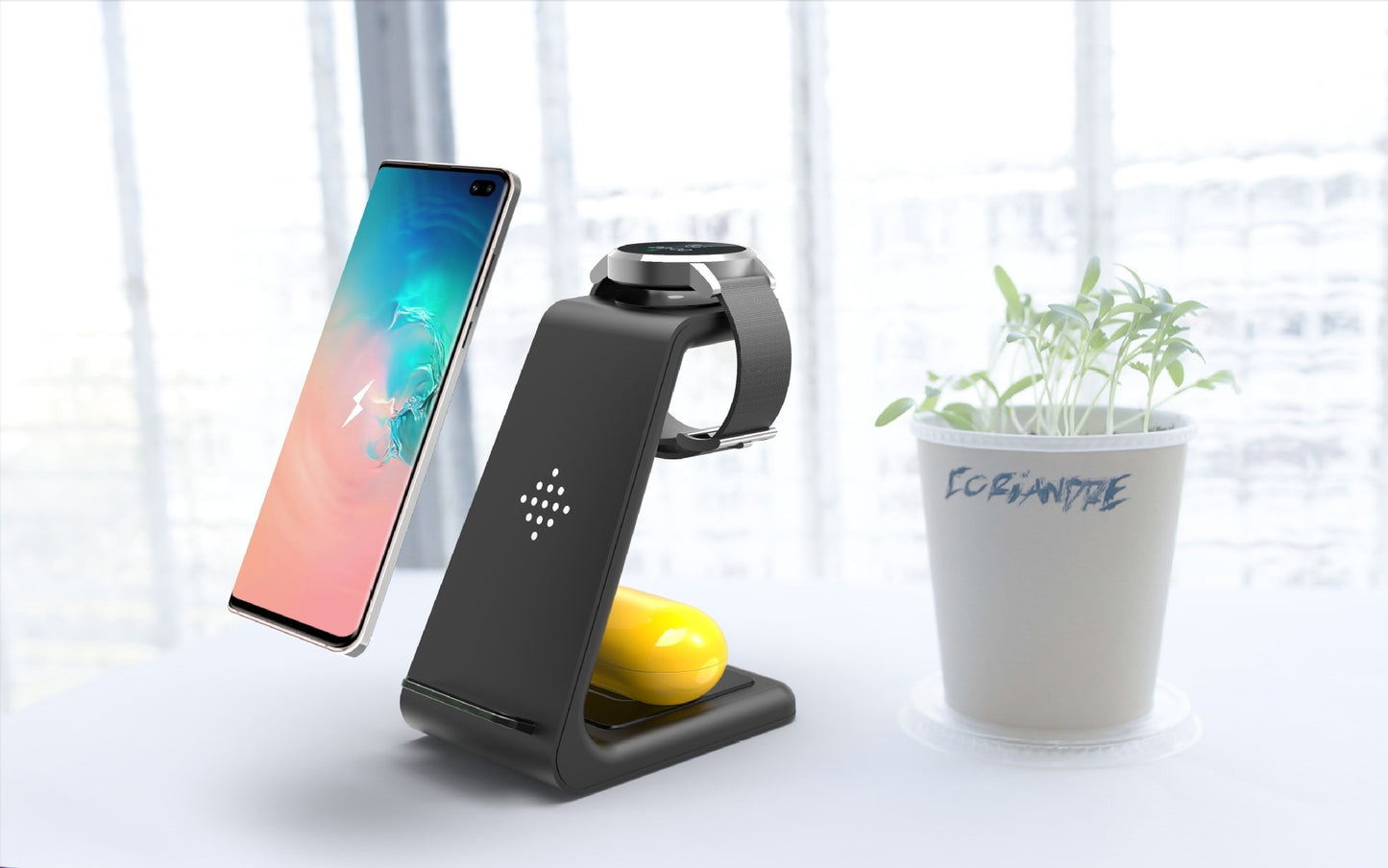 3 In 1 Fast Charging Station Wireless Charger Stand Wireless Quick Charge Dock For Phone Holder - 图片 3