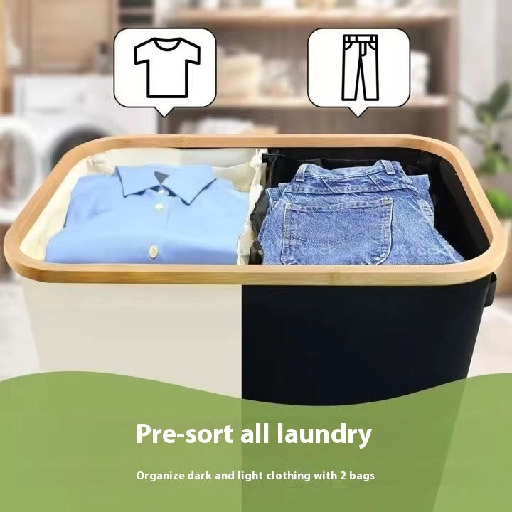 Oxford Cloth Dirty Clothes Folding Dirty Clothes Basket Dustproof With Cover Storage Basket