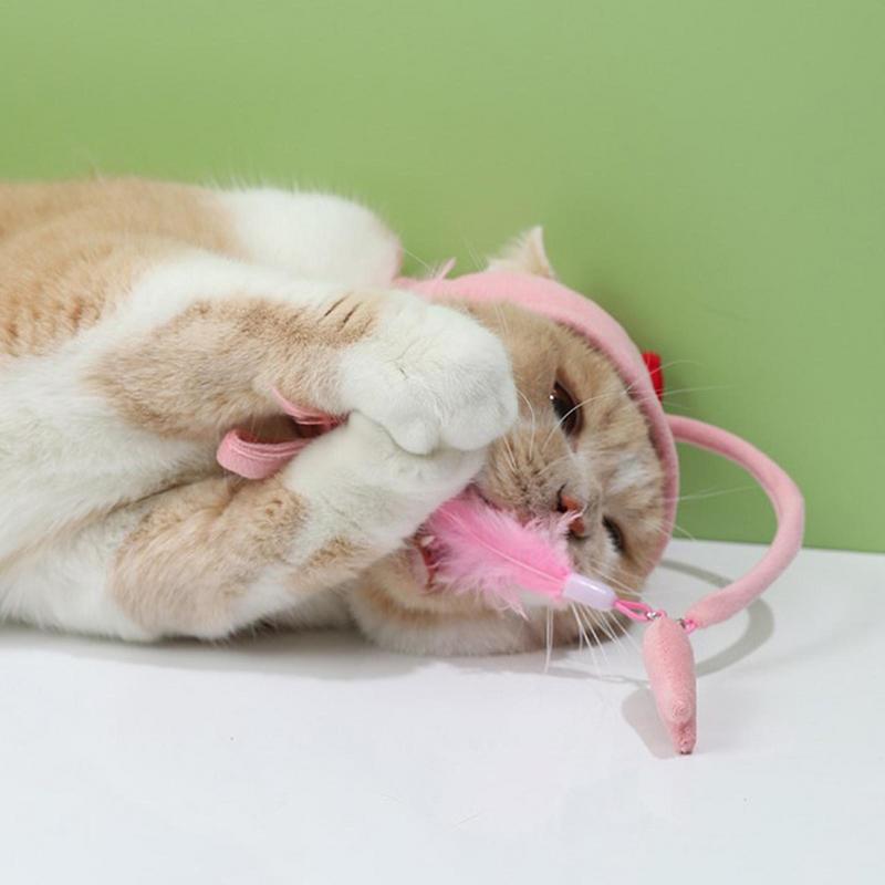 New Head Wearing Feather Funny Cat Stick Funny Cat Toy Stick Gray Big Eye Pet Toys Pet Products 2886e45d 5e64 4915 8e6a 982c8