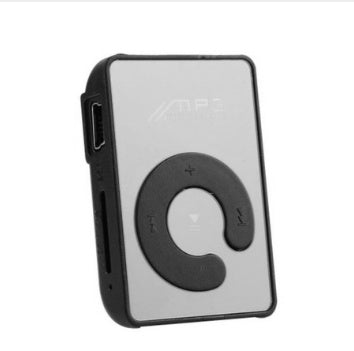 New Mini Fashion SD TF Mirror Portable MP3 Player Clip Media Player Sport Button Mp3 Music Player Walkman Lettore Black 28908