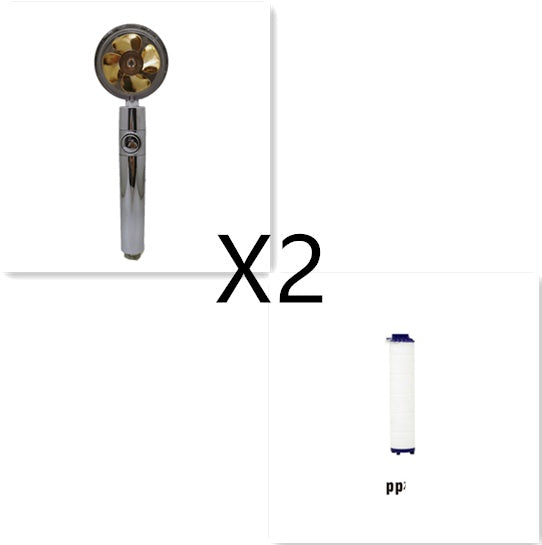 Shower Head Water Saving Flow 360 Degrees Rotating With Small Fan ABS Rain High Pressure Spray Nozzle Bathroom Accessories 28