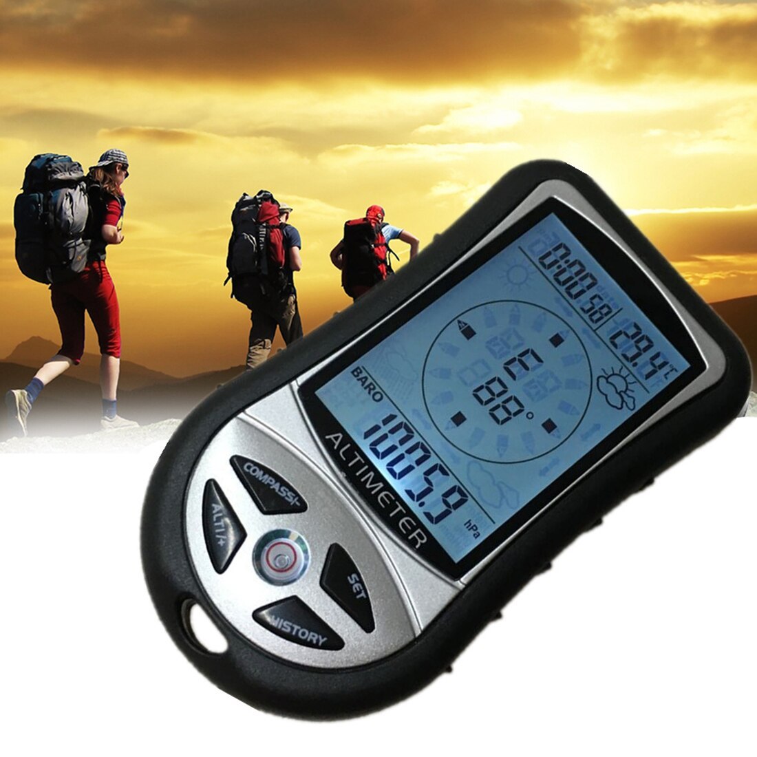 8-in-1 hand-held electronic altimeter Mountaineering portable fishing barometer compass altimeter - HD Wireless Product #7