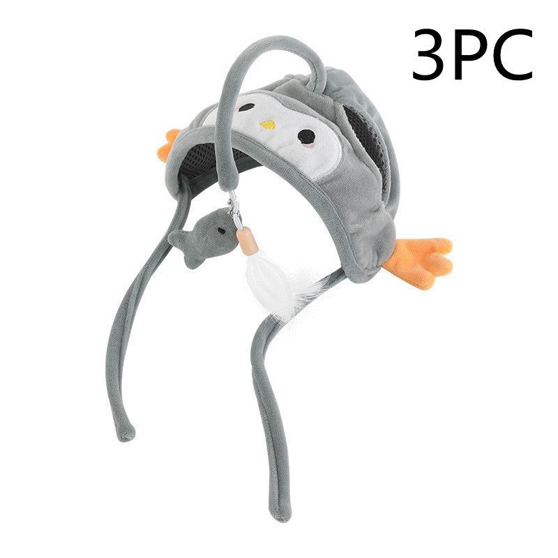 New Head Wearing Feather Funny Cat Stick Funny Cat Toy Stick Gray Big Eye Pet Toys Pet Products 291236a1 2dc8 456e 8286 591c9