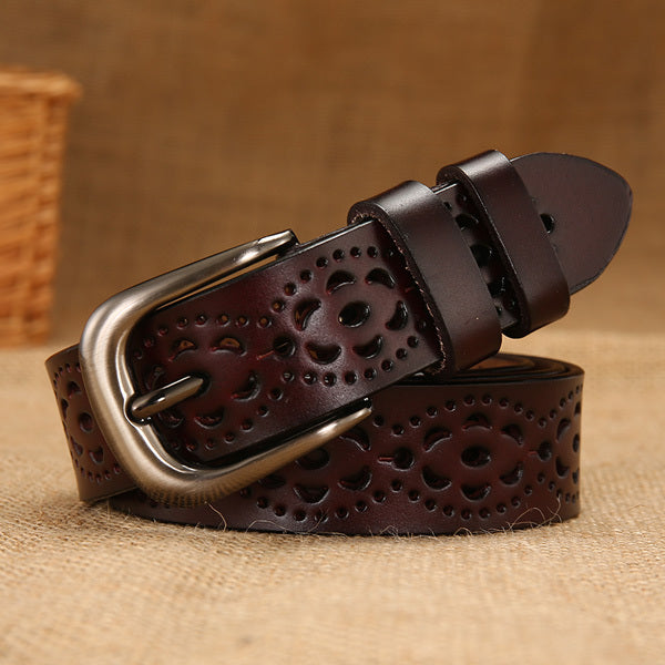 Women's hollow leather belt 2927781254252