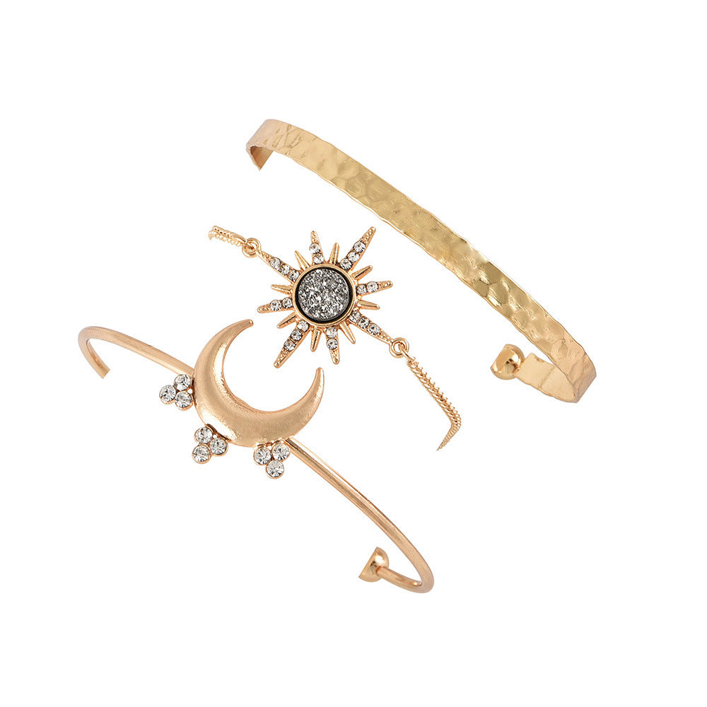 Moon sun full diamond bracelet 2962363161457