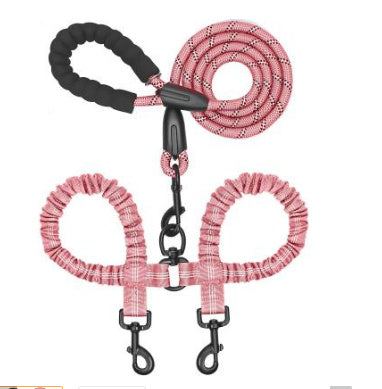 Polyester Pet Reflective One Drag Two Traction Rope 298d3e52 52f0 46c5 a0fc 1f105fd351dc