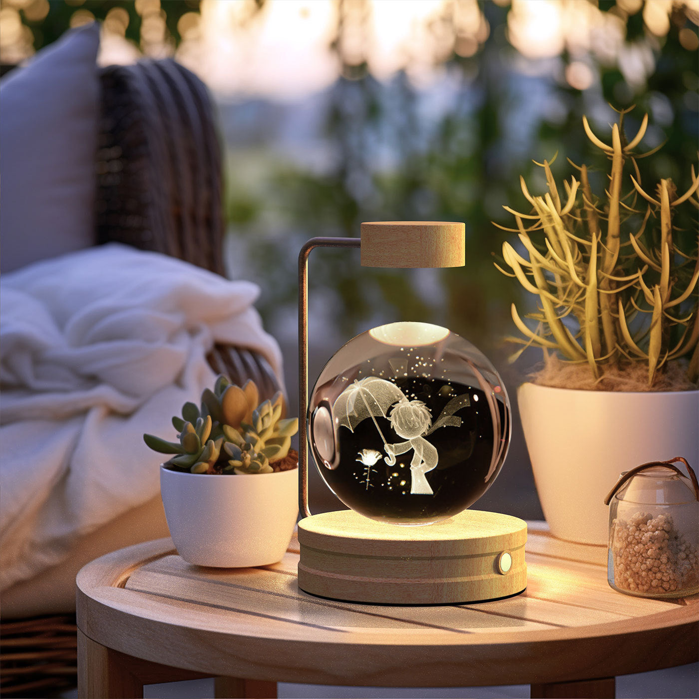 Crystal Ball Cosmic Dinosaur Indoor Night Light USB Power Warm Bedside Light Birthday Gift Night Lamp 2a193135 34ea 4b2e b0ab