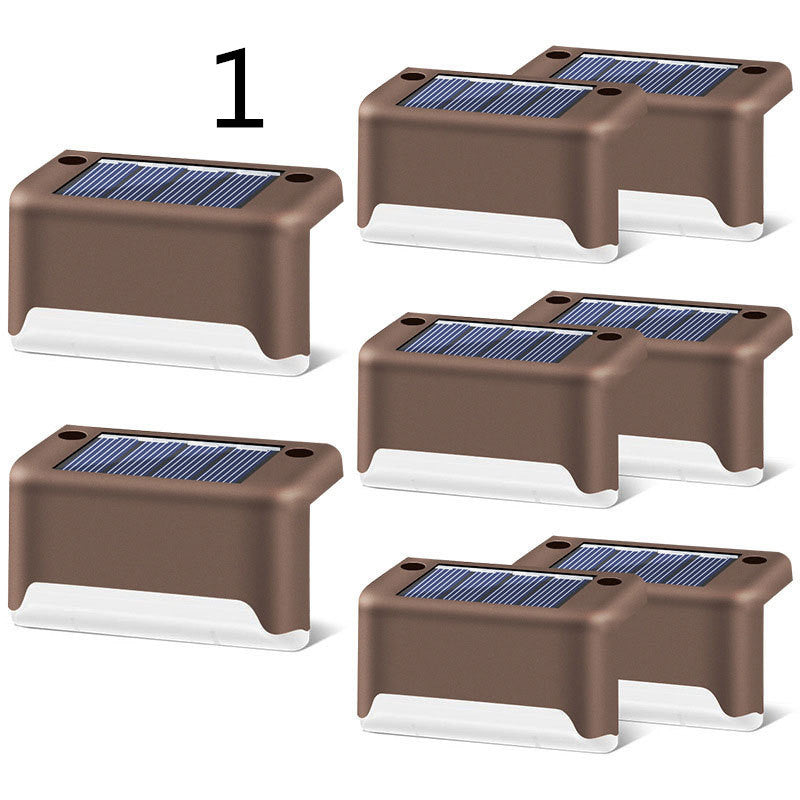 New Upgrade Waterproof LED Solar Fence Lamp Solar Deck Lights Solar Step Light Outdoor For Patio Stairs Garden Pathway Step Y
