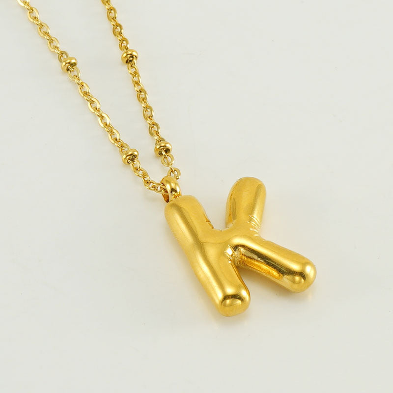 Women's Fashion Bubble Letter Pendant Letter Necklace 2b1341b3 86fc 49af b64f 3ab13d273a85