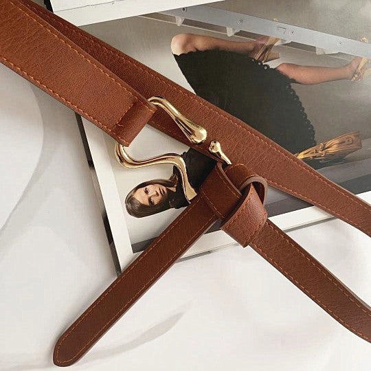 Thin Belt With Suit Coat Knot Decoration 2b3b1522 f602 4b69 8d2f d16393b111dd