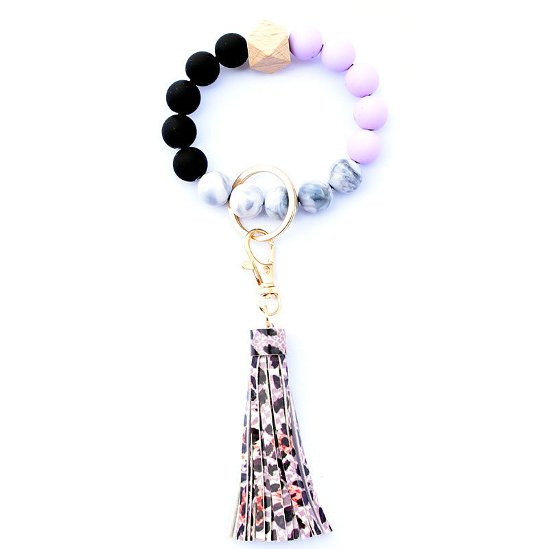 Creative Wooden Bead Bracelet Keychain 2b4b038e ad93 4678 8340 92e480dca9c3