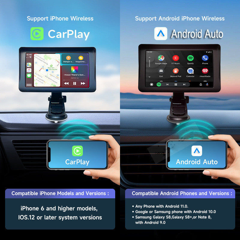 7 IPS Car Smart Screen Wireless Carplay Auto Mobile Phone Projection Screen Navigation - HD Wireless Product #4