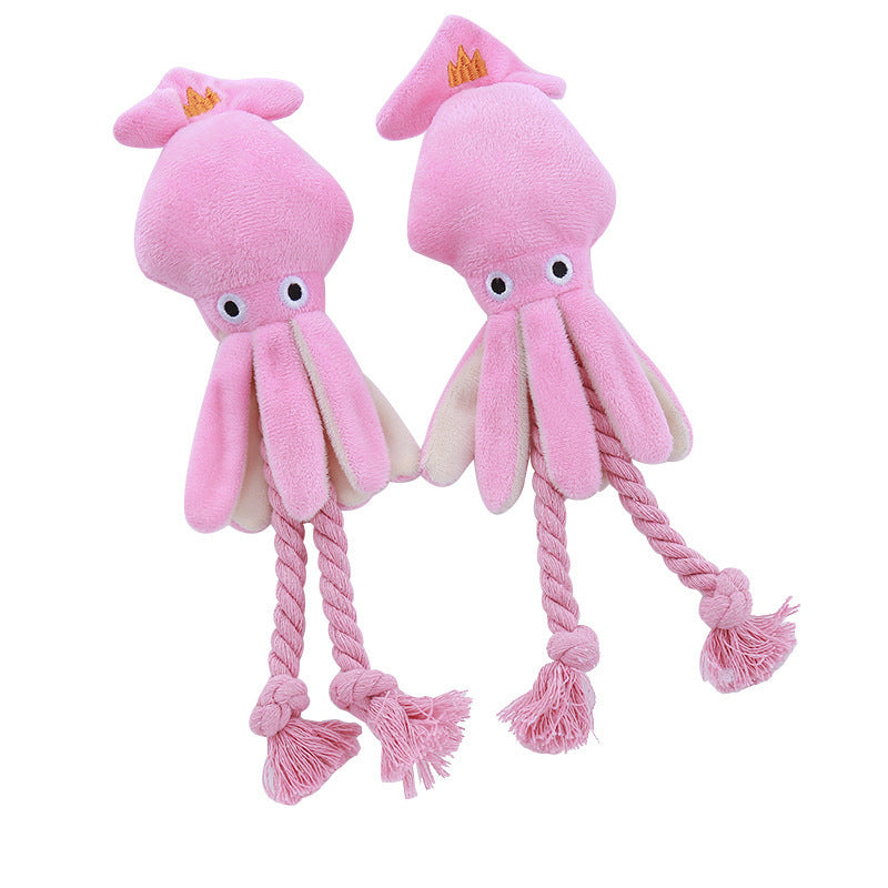 Vocal Cotton String Octopus Bite-resistant Teeth Cleaning Interactive Pet Toy 2c914441 c45f 4bd8 a74f 9c68cafe68e5