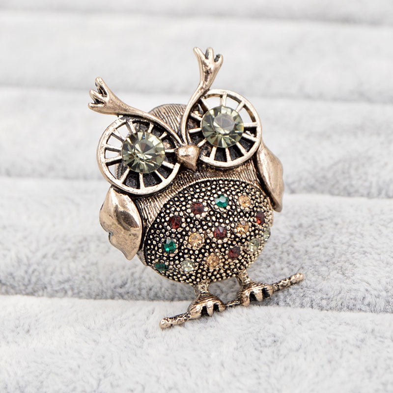 Diamond Cute Owl Vintage Brooch 2d2d91a6 6f79 445b a668 04ebbef866e7